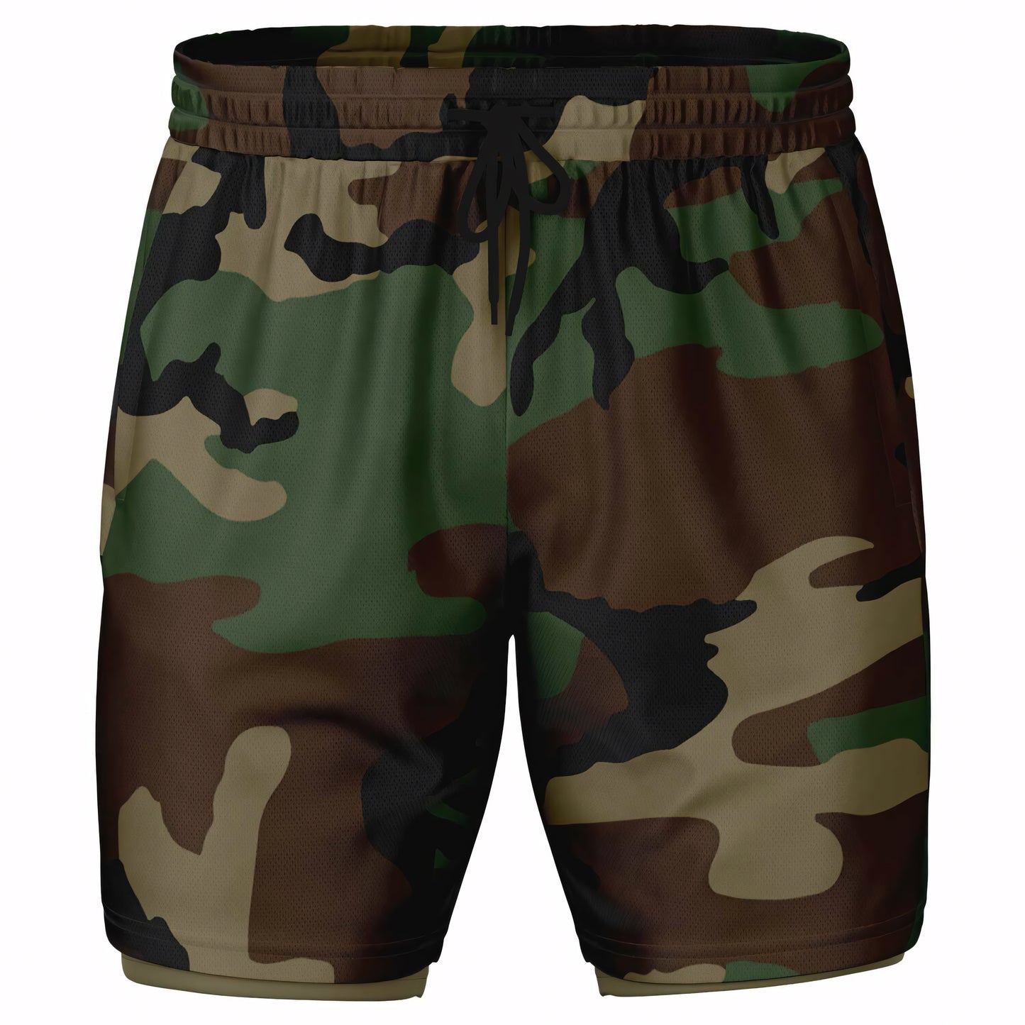 M81 Woodland Camo Lined Shorts 7"