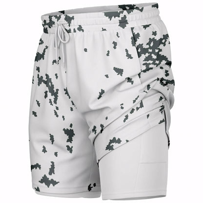 M05 Snow Camo Lined Shorts 7"