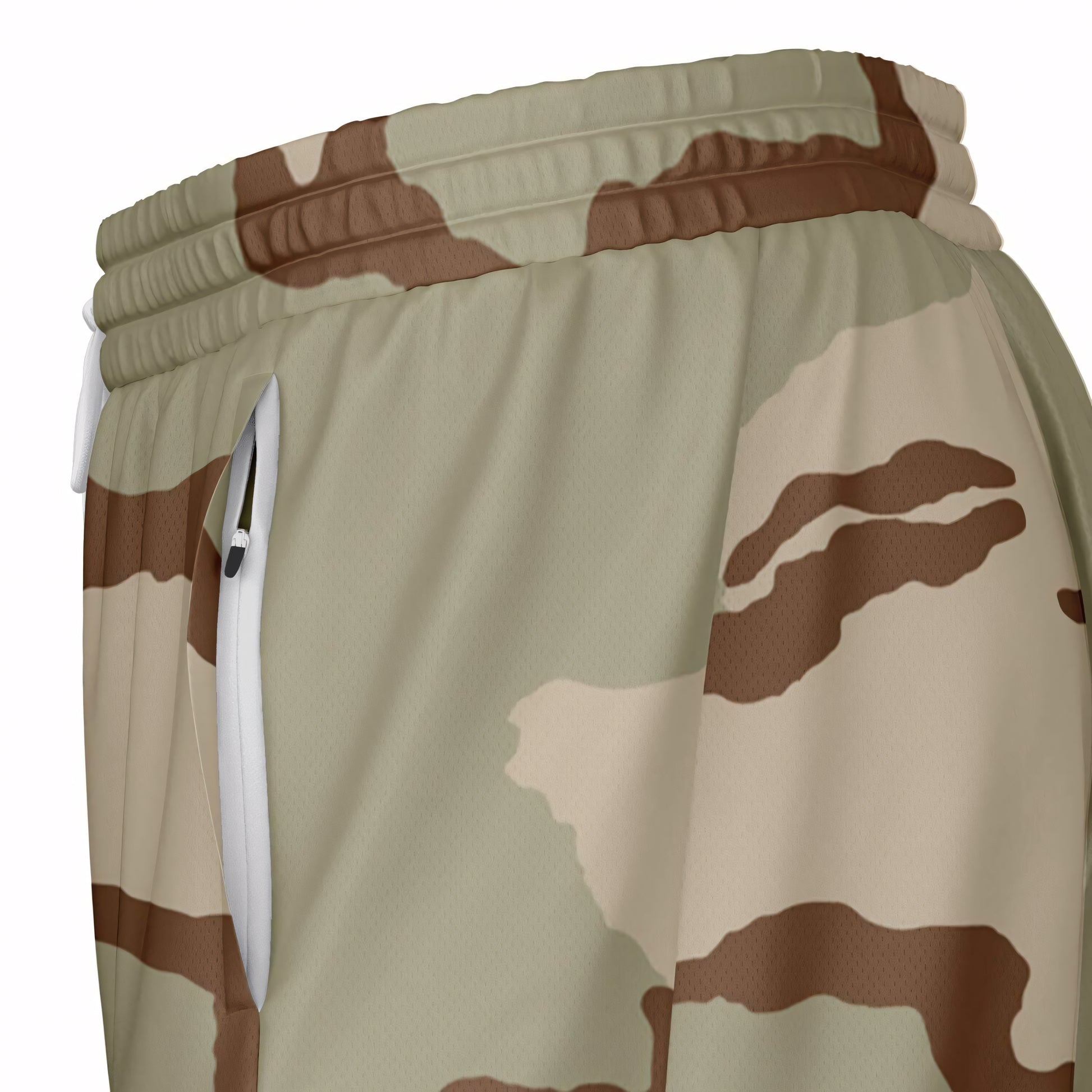 Three-Color Desert Camouflage Lined Shorts 7"