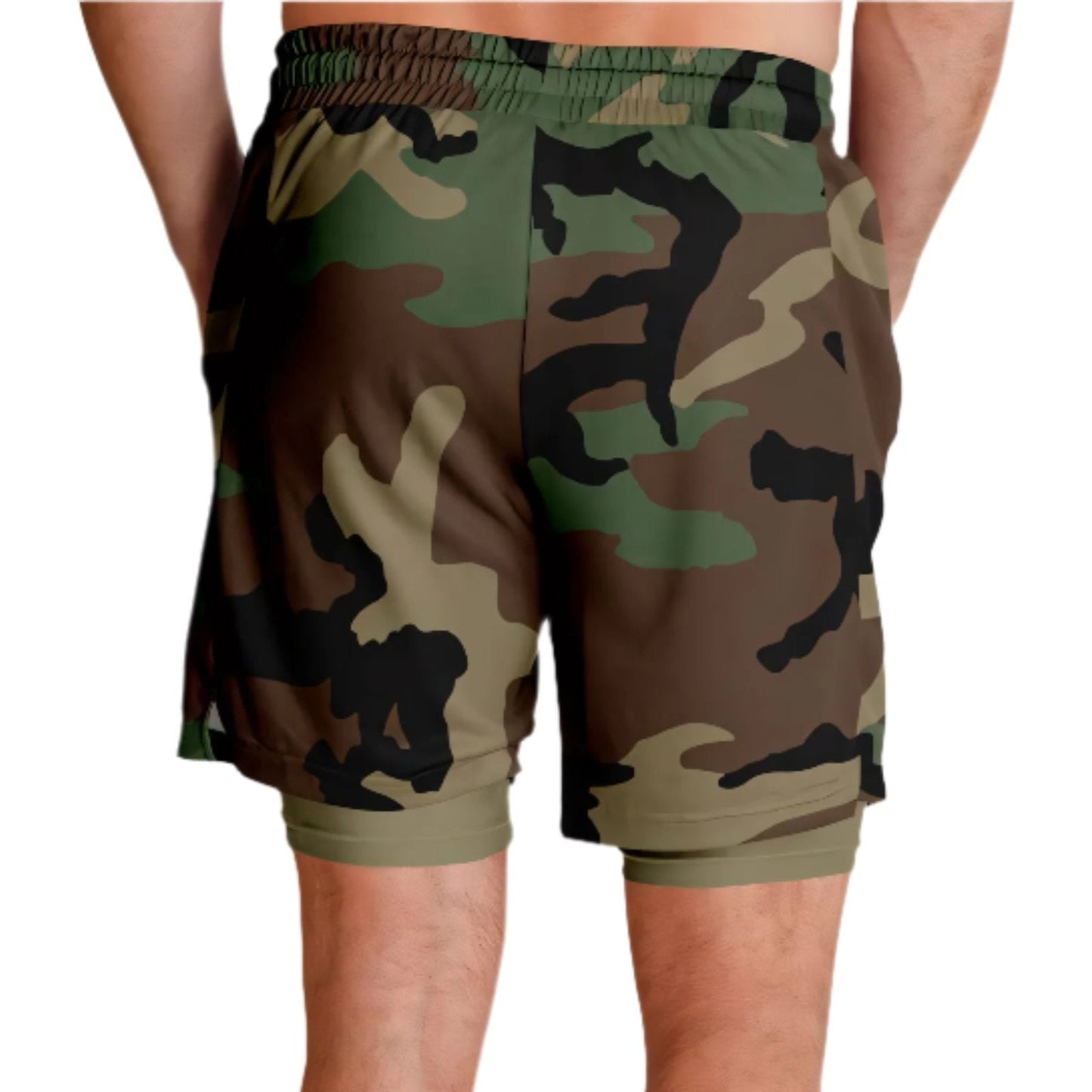 M81 Woodland Camo Lined Shorts 7"