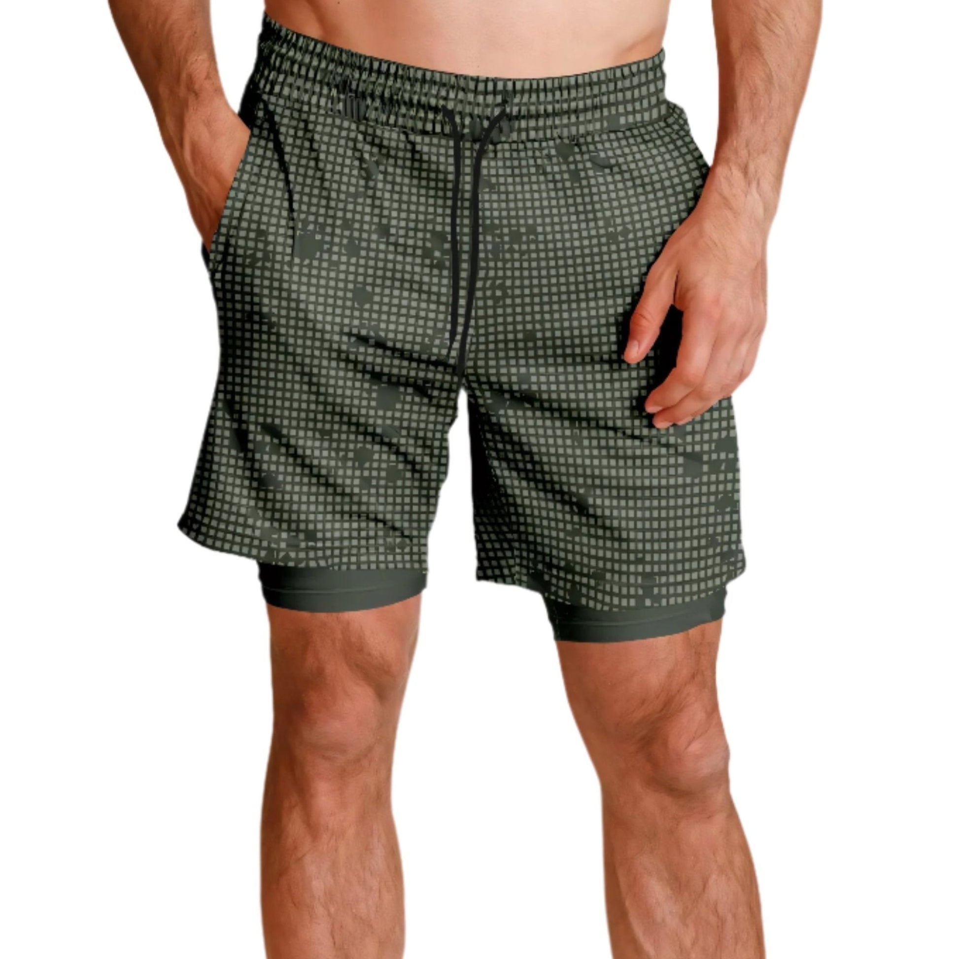 Desert Night Camo Lined Shorts 7"