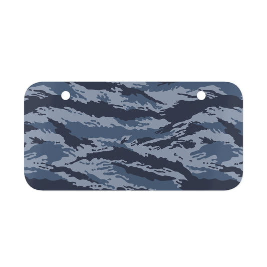 Kamysh Blue Camo Mini License Plate