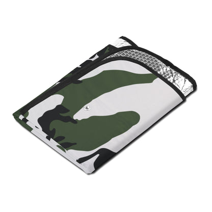 Three-Color Snow Camo Windshield Sun Shade