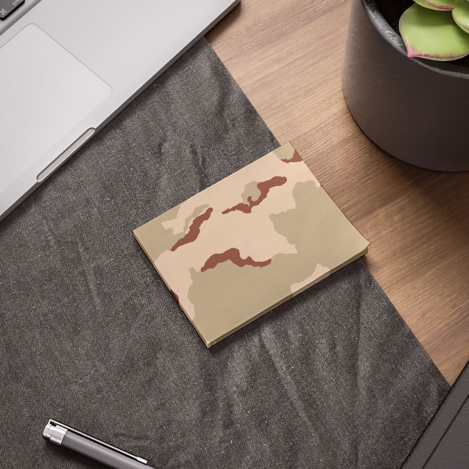 Three-Color Desert Camo Post-it Notepad _ Concealing Coloration