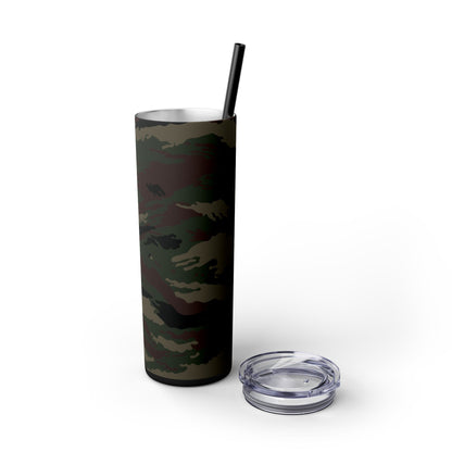 Kamysh Woodland Camo Skinny 20oz Tumbler with Straw