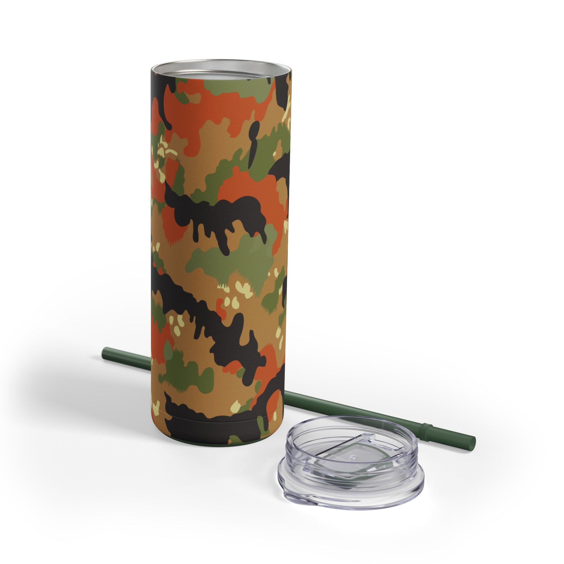 Leibermuster Camo Skinny 20oz Tumbler with Straw.