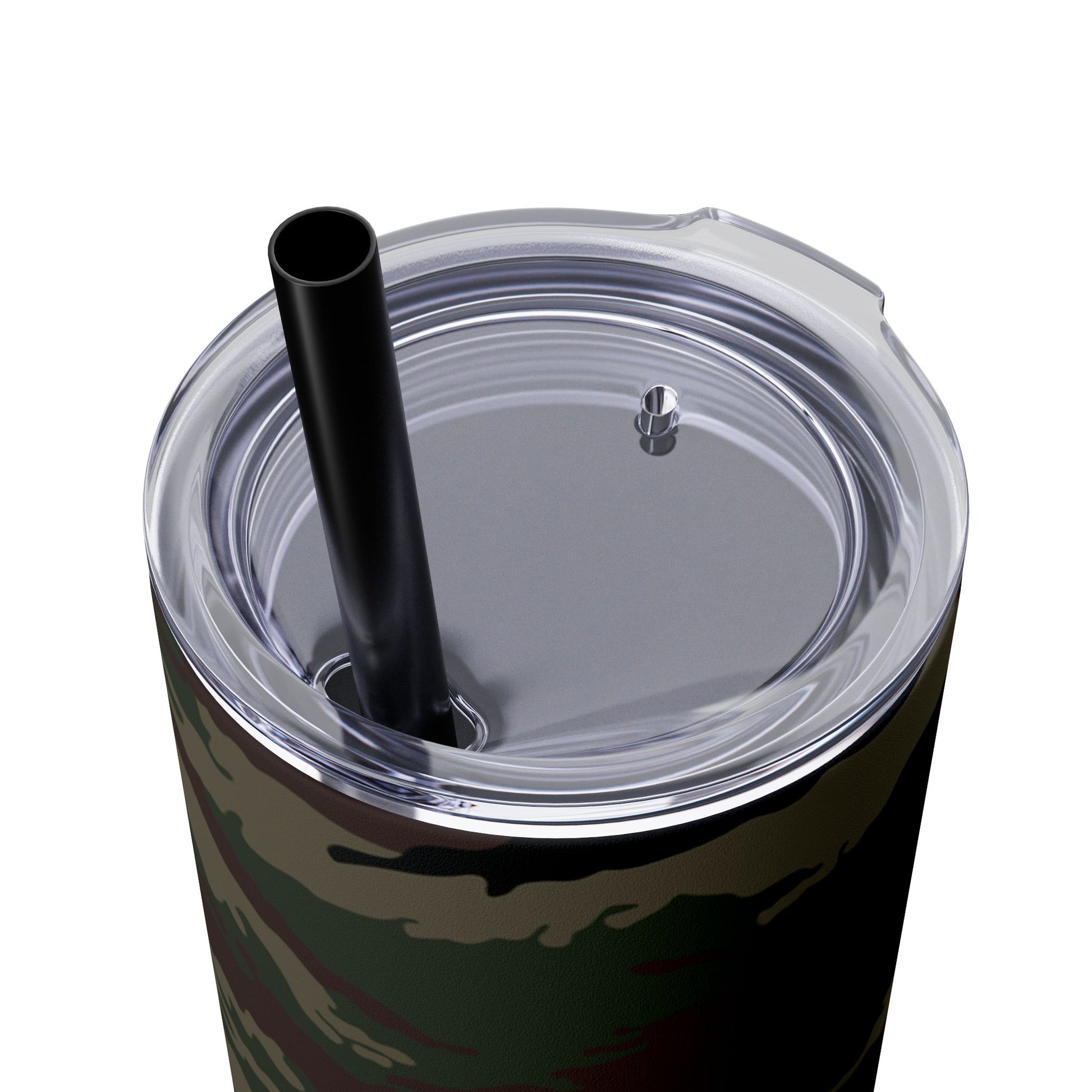 Kamysh Woodland Camo Skinny 20oz Tumbler with Straw