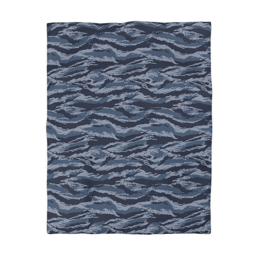 Kamysh Blue Camo Twin Bed Duvet Cover