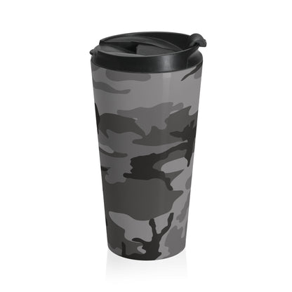 M81 Urban Camo Stainless Steel 15oz Travel Mug (Gray-Dominant).