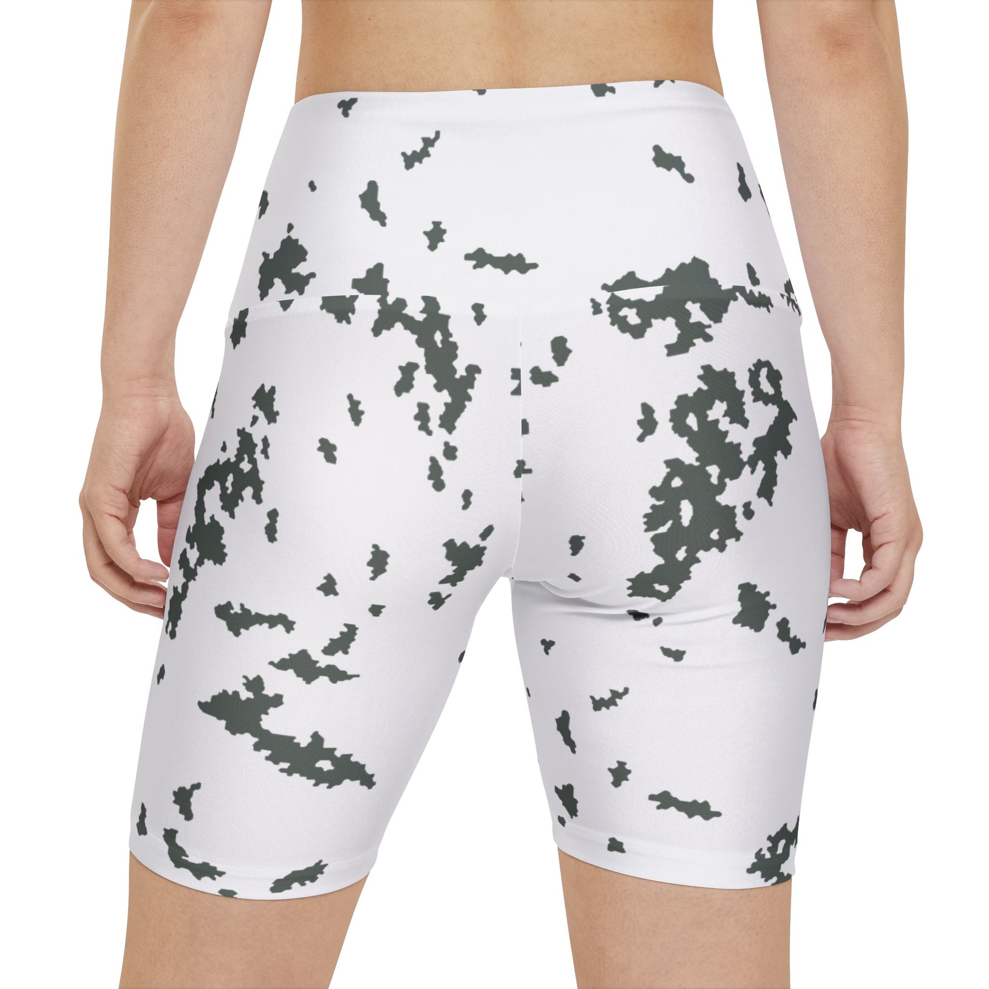 M05 Snow Camo High-Rise Bike Shorts