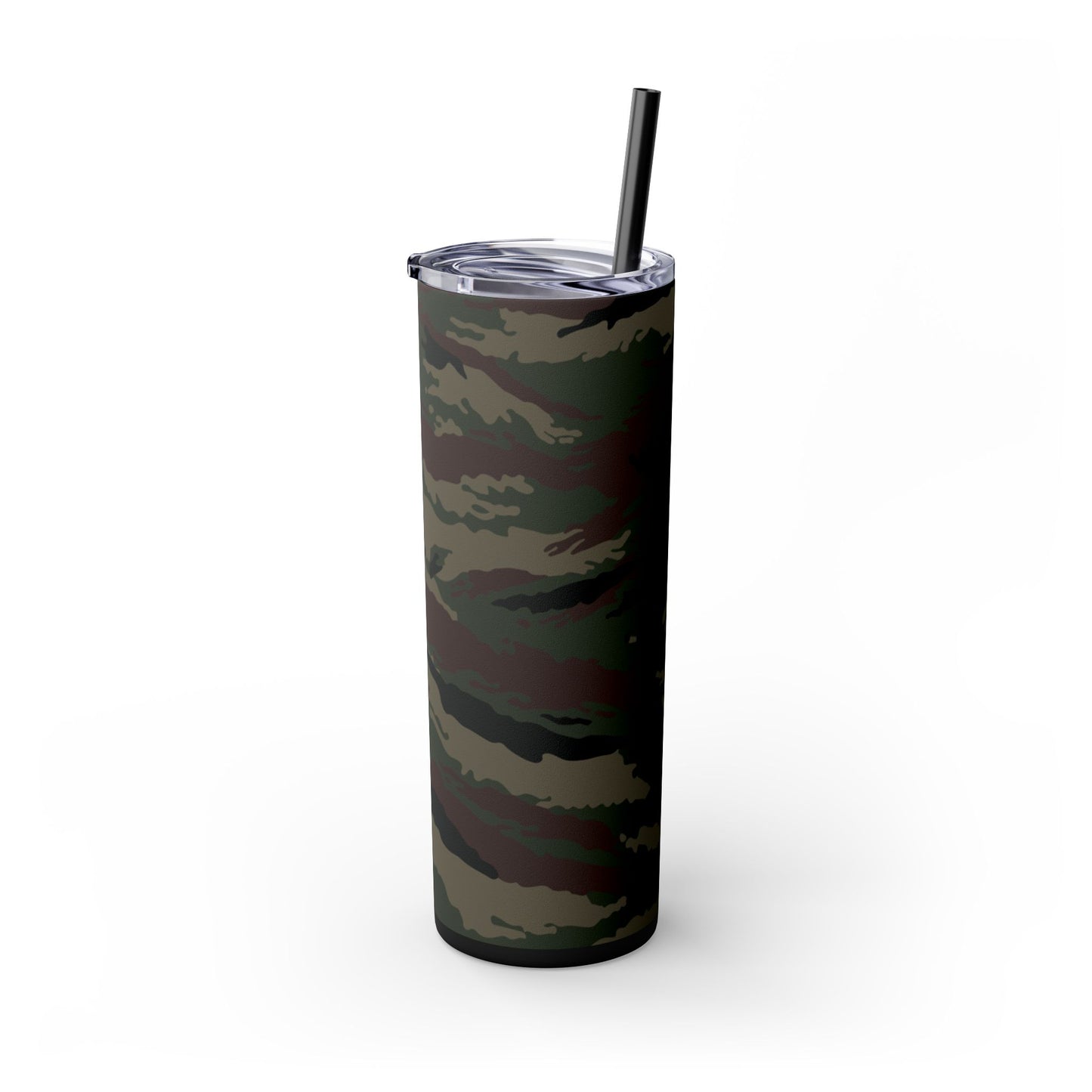 Kamysh Woodland Camo Skinny 20oz Tumbler with Straw