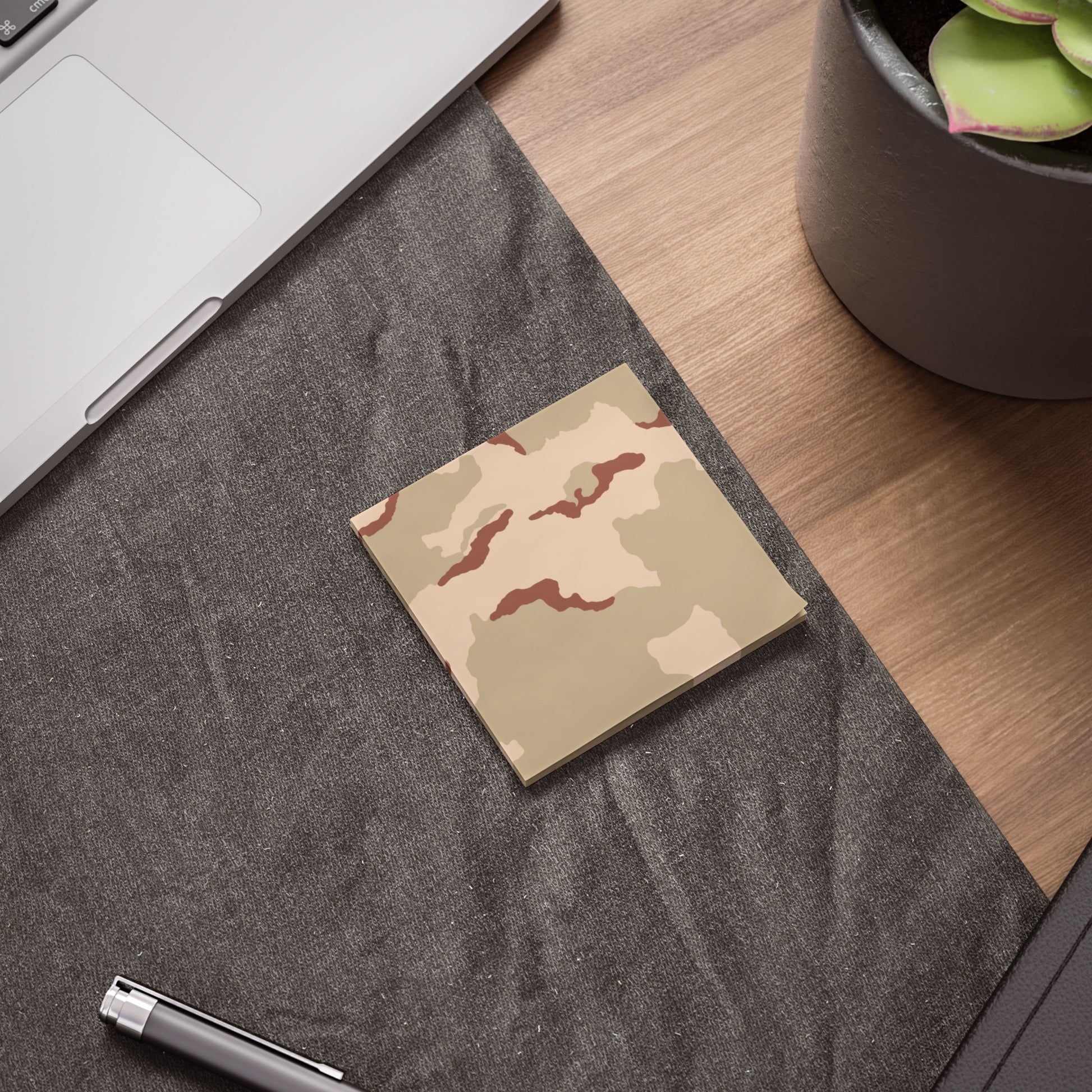 Three-Color Desert Camo Post-it Notepad _ Concealing Coloration