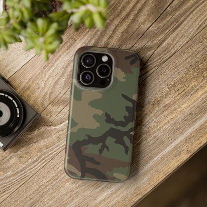 M81 Woodland Camo Magsafe iPhone 15 Pro Field Case
