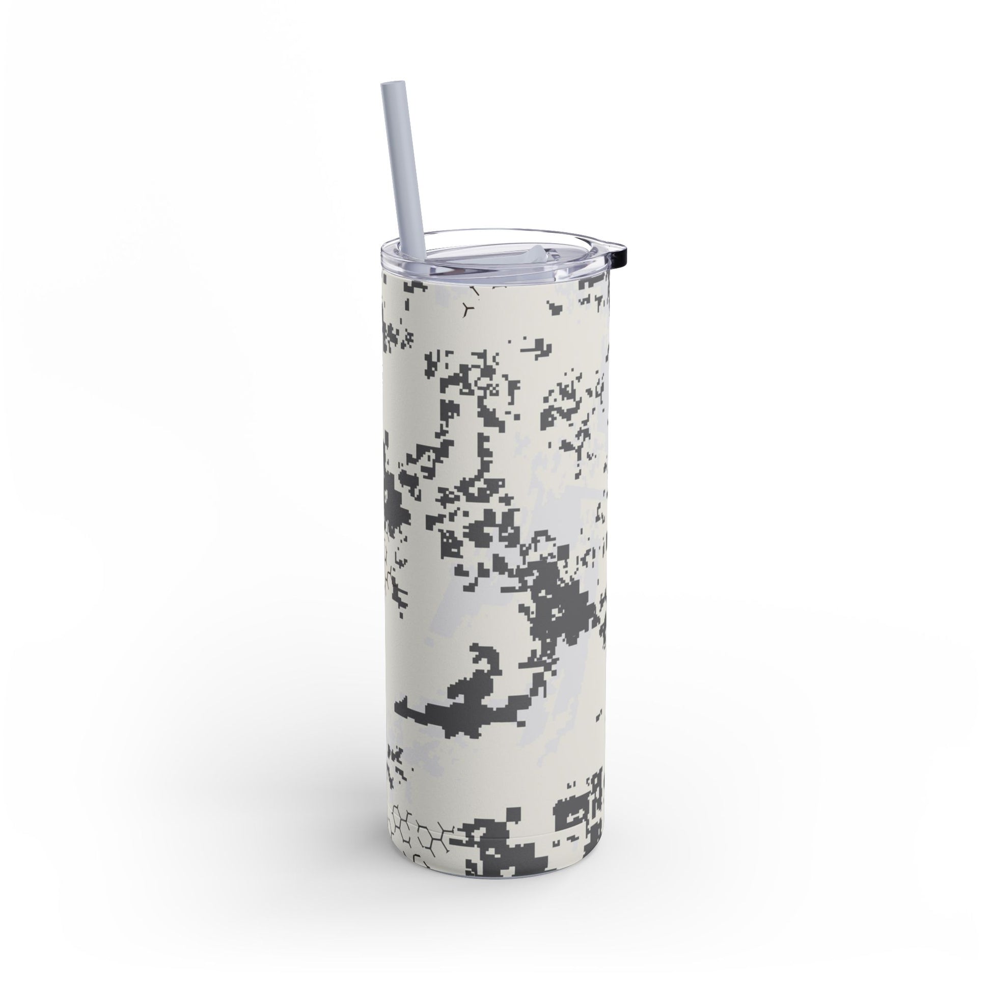 BlindTech Snow Camo Skinny 20oz Tumbler with Straw.