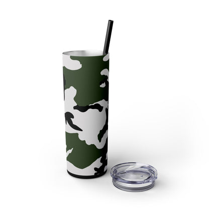 Three-Color Snow Camo 20oz Skinny Tumbler with Straw