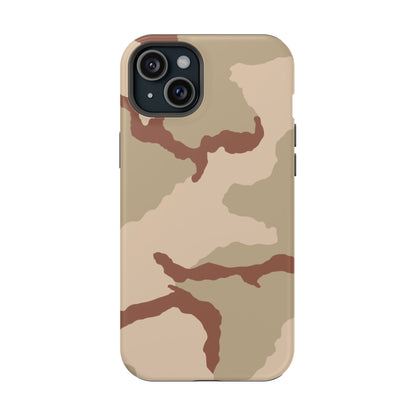 Three Color Desert Camo Magsafe iPhone 15 Plus Field Case _ Concealing Coloration