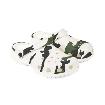 Three-Color Snow Camo EVA Clogs