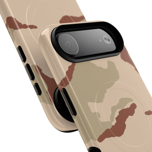 Three-Color Desert Camo MagSafe iPhone 17 Air Field Case close-up view