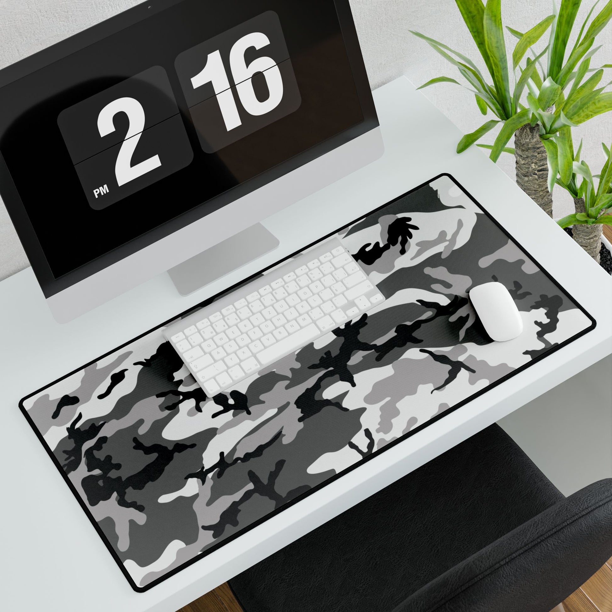 M81 Urban Camo Desk Mat Gray Camouflage Pattern Desk Mat