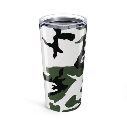 Three-Color Snow Camo 20oz Tumbler.