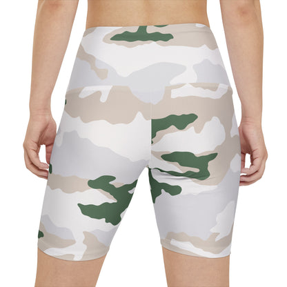 Tundra Alpine Camo High-Rise Bike Shorts