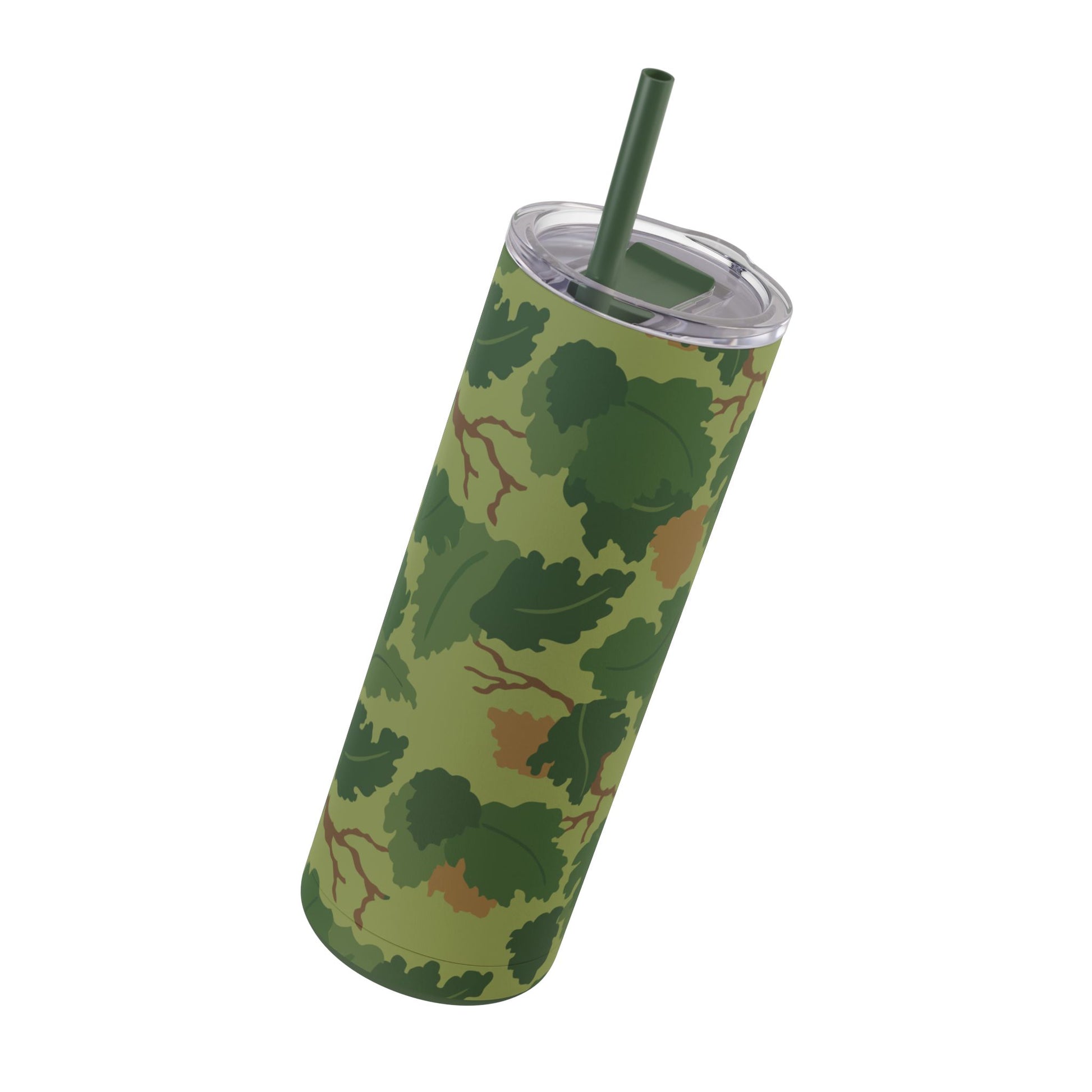 Mitchell Camo Skinny 20oz Tumbler with Straw.