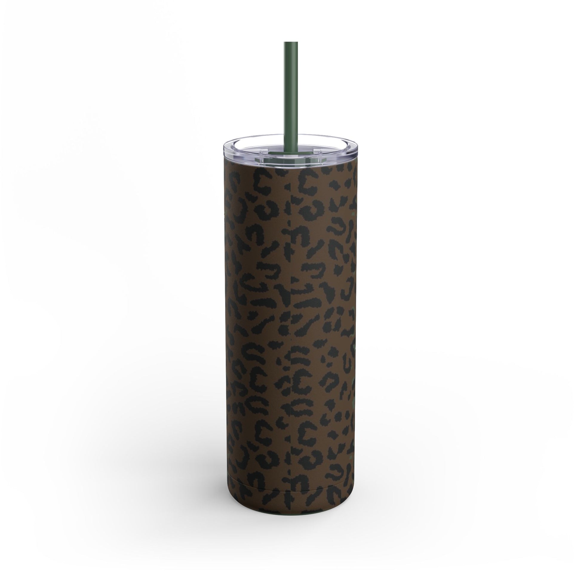 Leopard Spot Camo Skinny 20oz Tumbler with Straw.