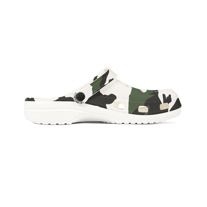 Three-Color Snow Camo EVA Clogs