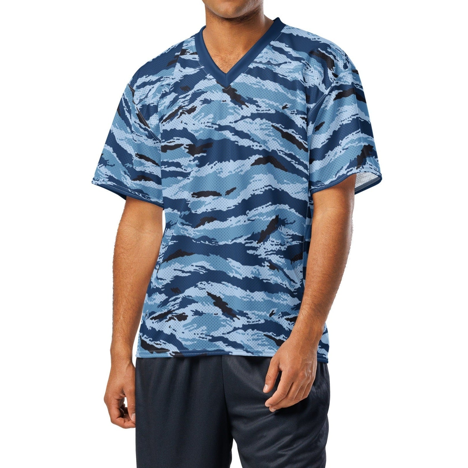 Kamysh Blue Camo Football Jersey