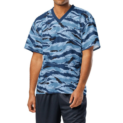 Kamysh Blue Camo Football Jersey