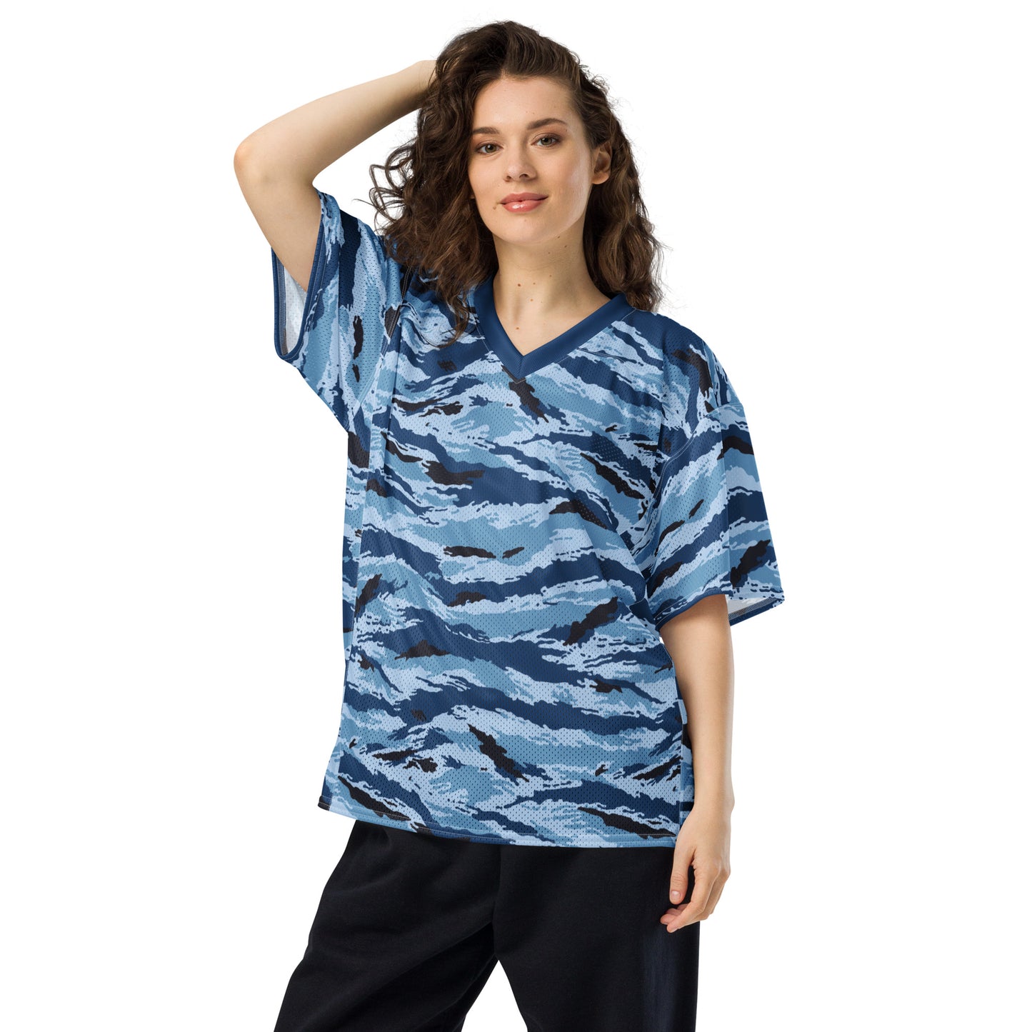 Kamysh Blue Camo Football Jersey
