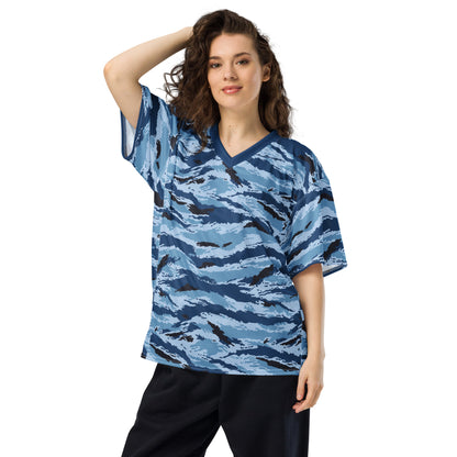 Kamysh Blue Camo Football Jersey