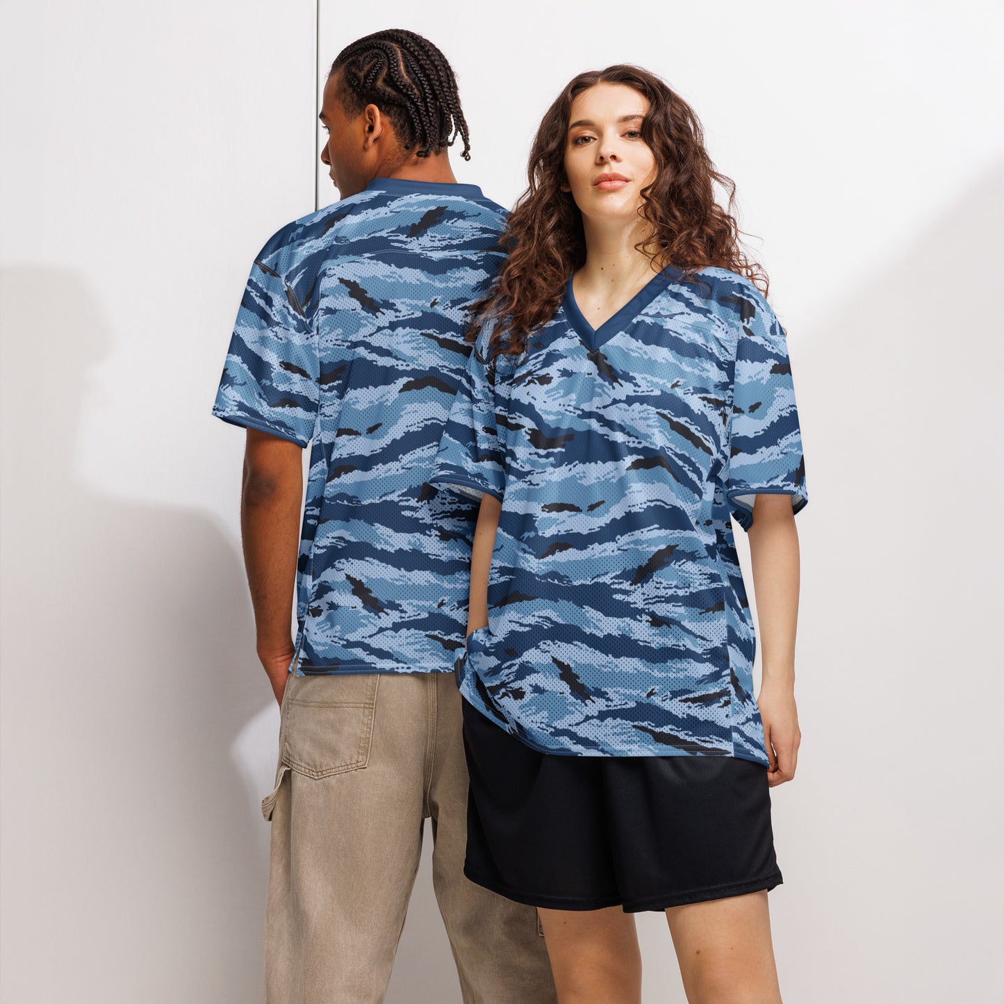 Kamysh Blue Camo Football Jersey