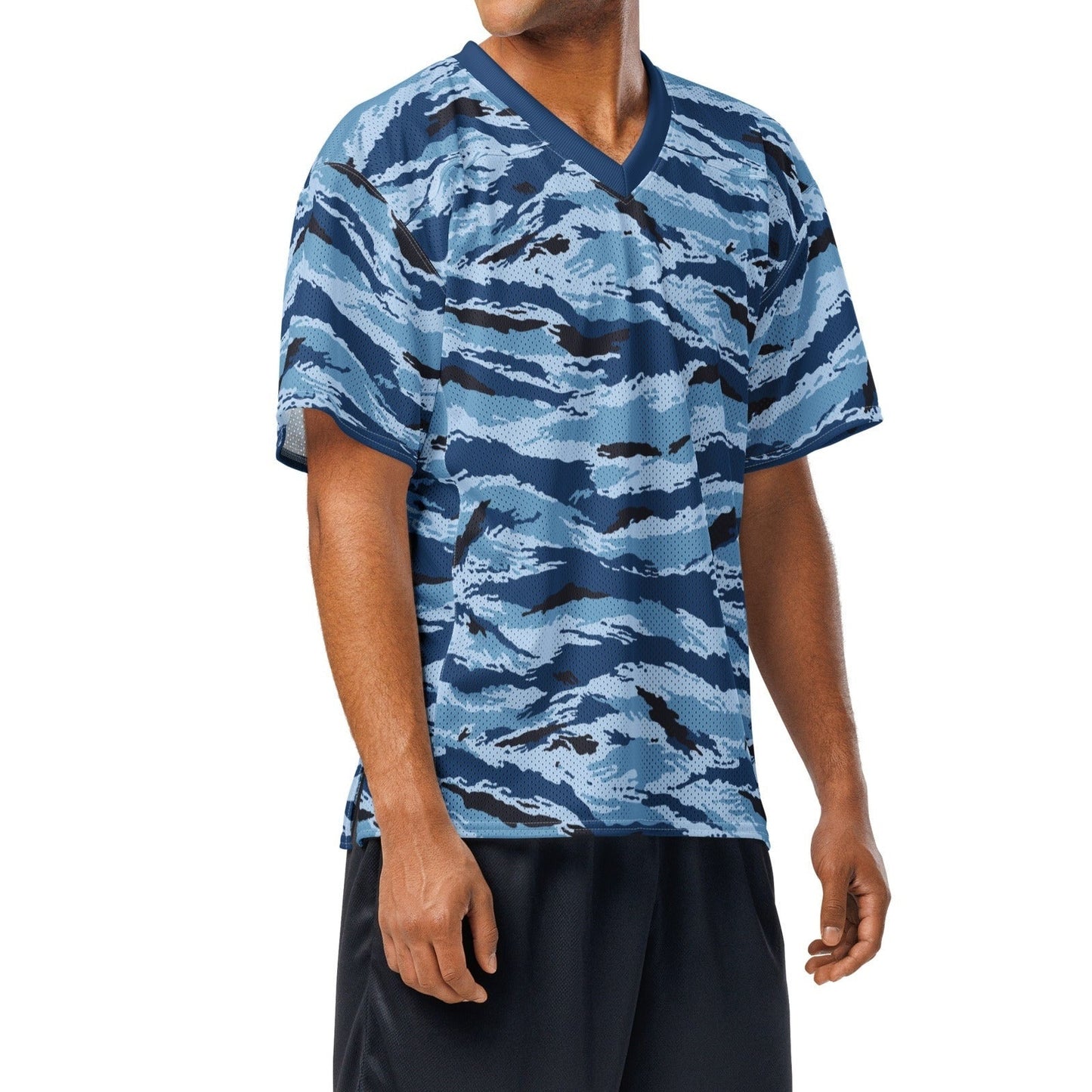 Kamysh Blue Camo Football Jersey
