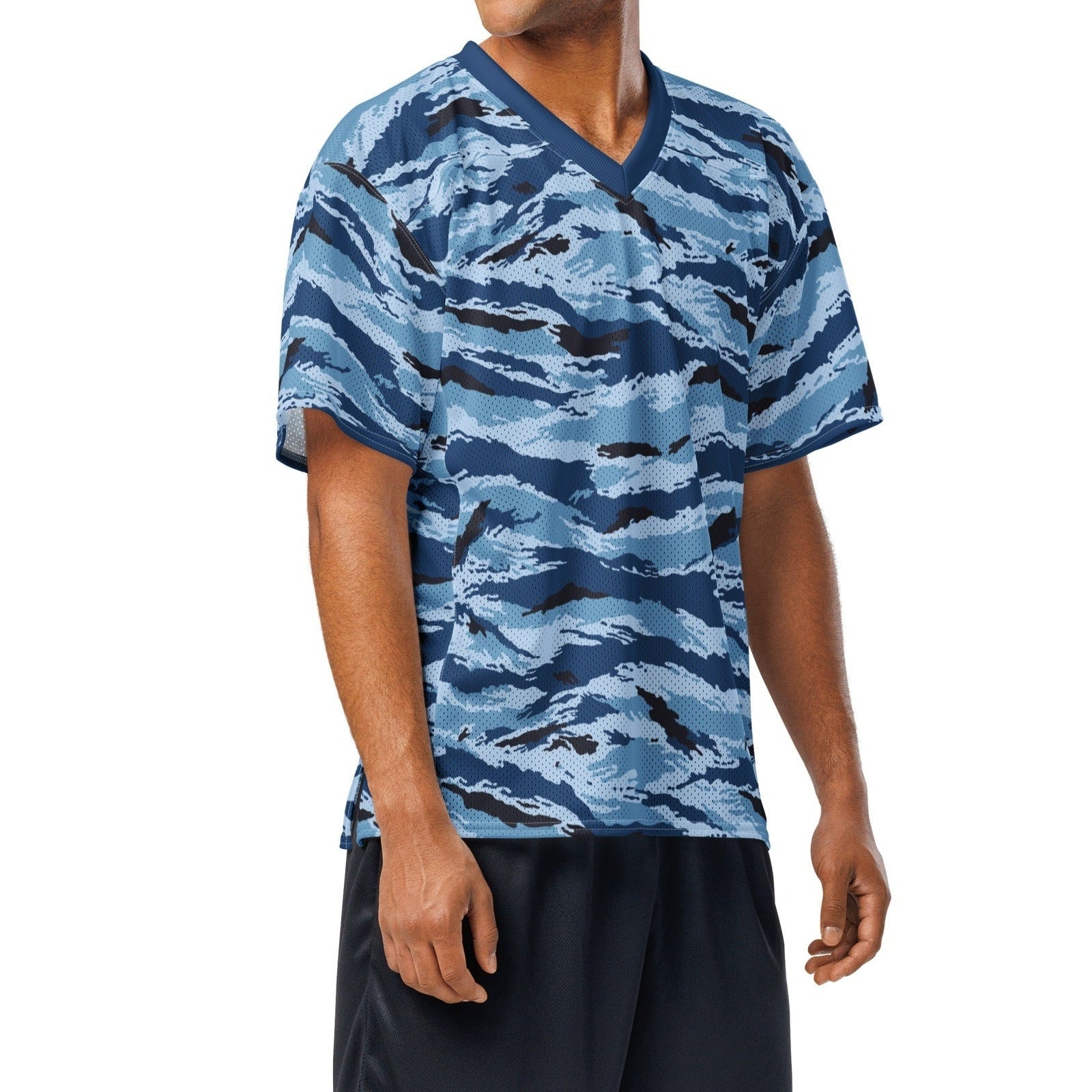 Kamysh Blue Camo Football Jersey