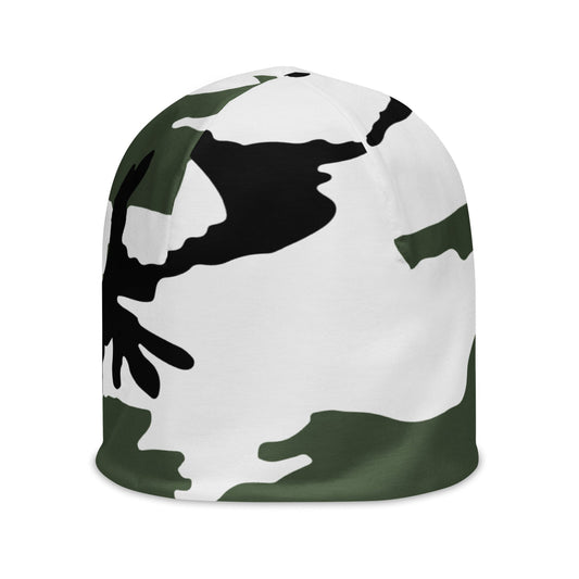 Three-Color Snow Camo Skull Cap Beanie