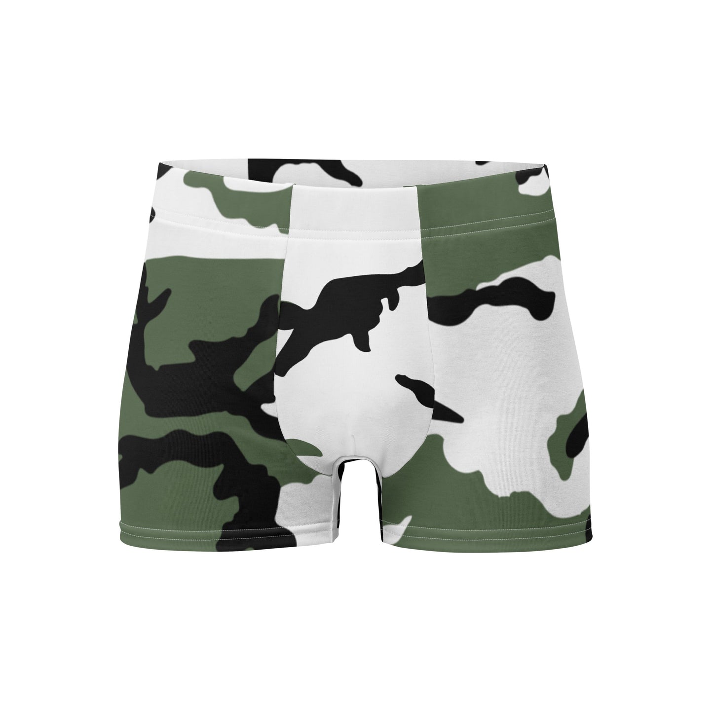 Three-Color Snow Camo Boxer Briefs