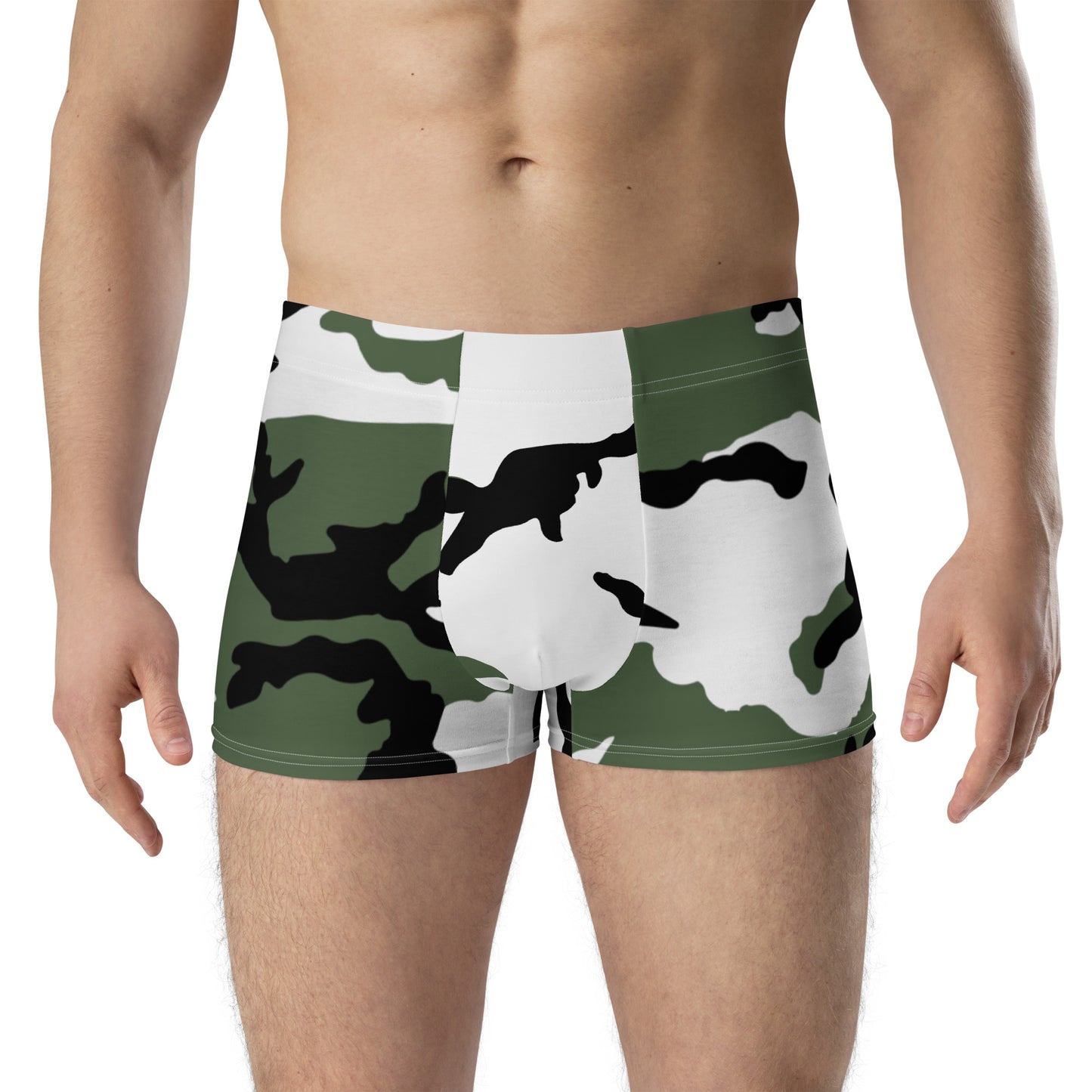 Three-Color Snow Camo Boxer Briefs