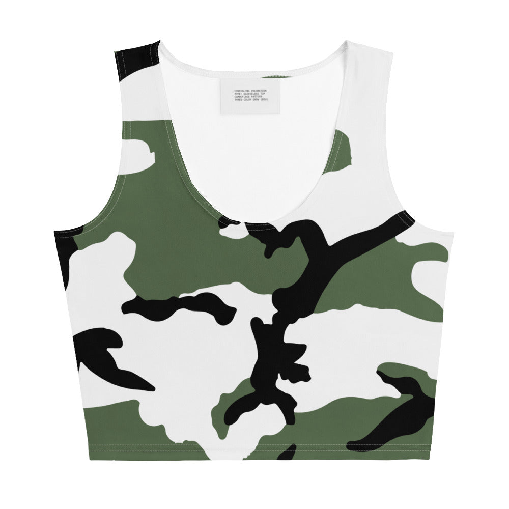 Snow BDU Camo Crop Top (Three-Color Snow) _ Concealing Coloration
