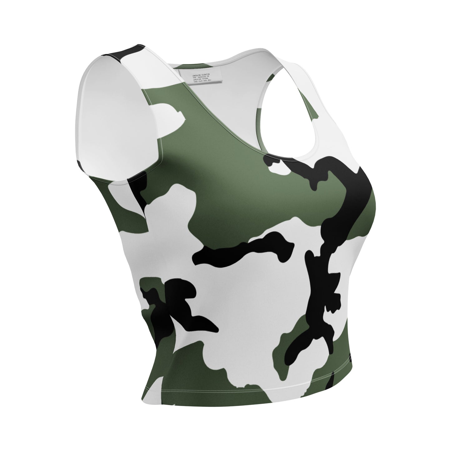 Snow BDU Camo Crop Top (Three-Color Snow) _ Concealing Coloration