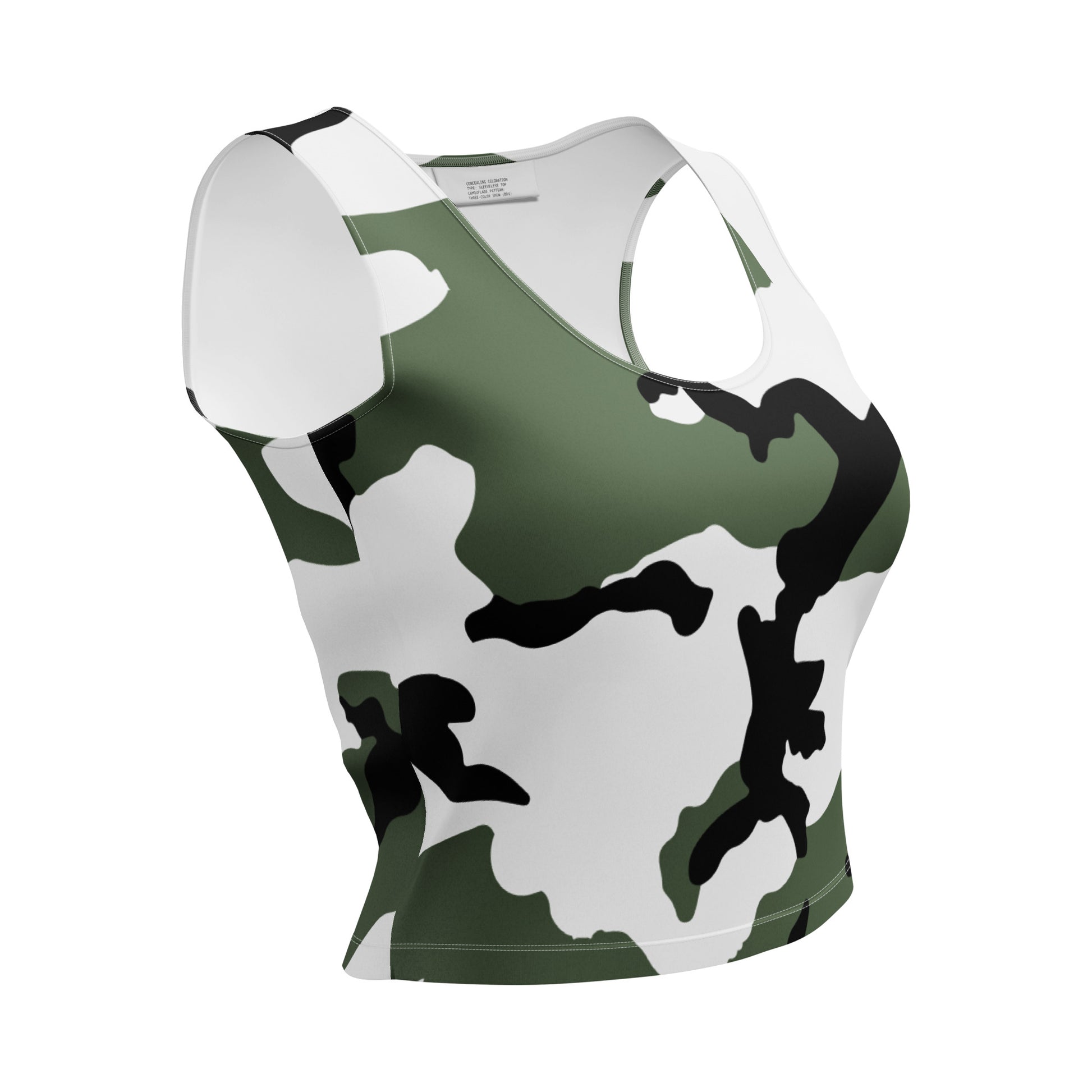 Snow BDU Camo Crop Top (Three-Color Snow) _ Concealing Coloration