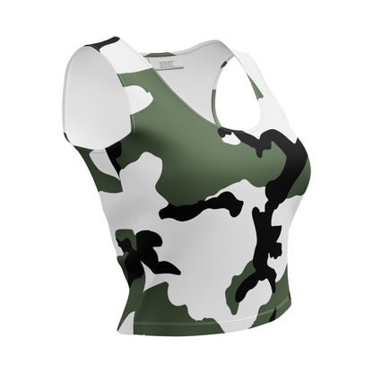 Snow BDU Camo Crop Top (Three-Color Snow) _ Concealing Coloration