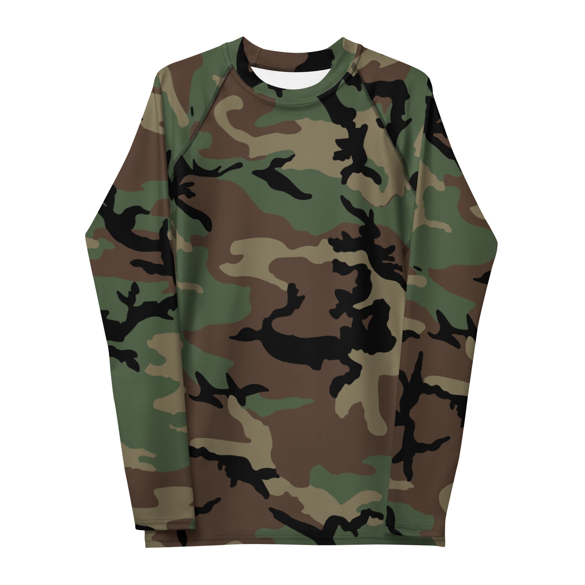 M81 Woodland Camo LS Rash Guard _ Concealing Coloration