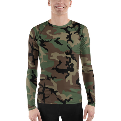 M81 Woodland Camo LS Rash Guard _ Concealing Coloration