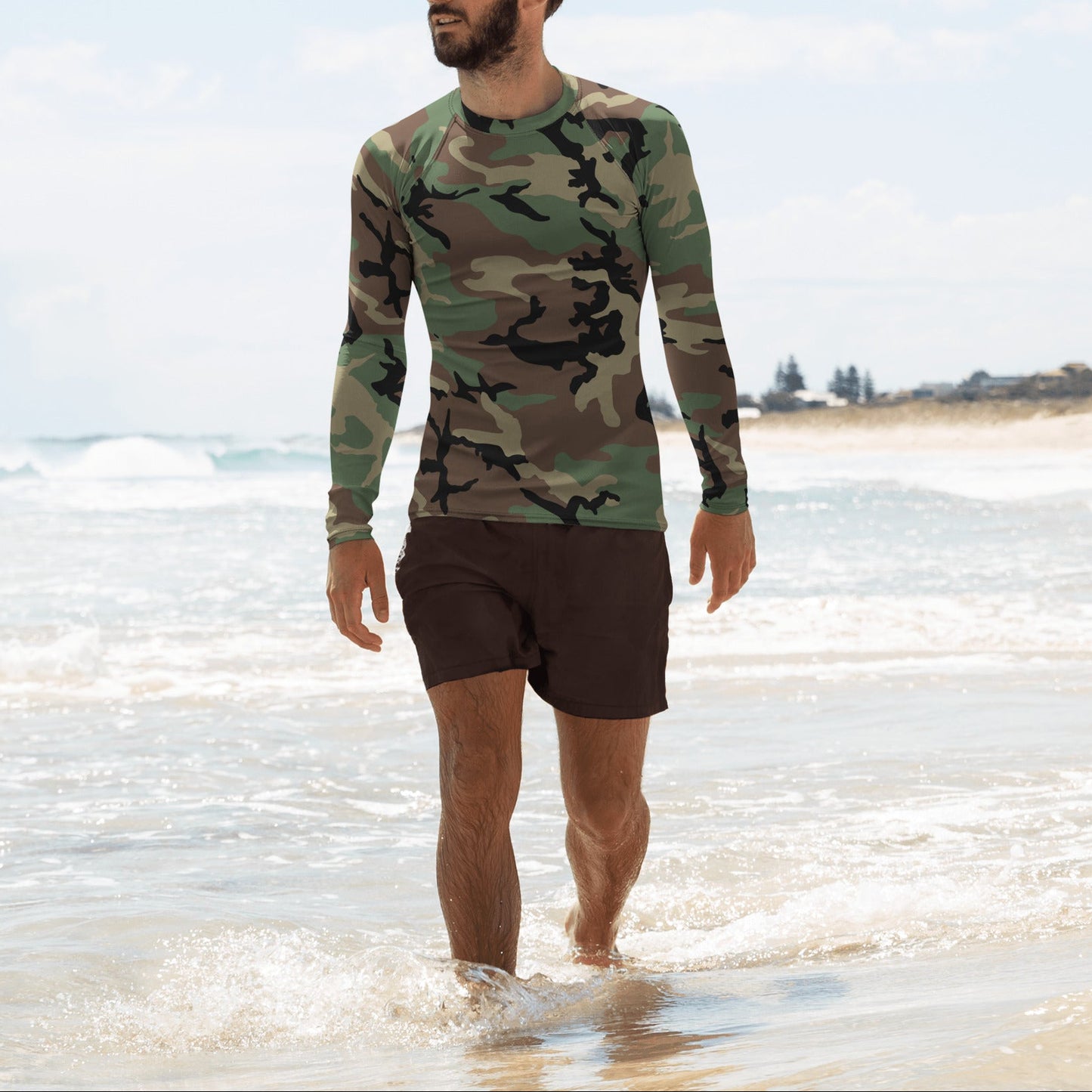 M81 Woodland Camo LS Rash Guard _ Concealing Coloration