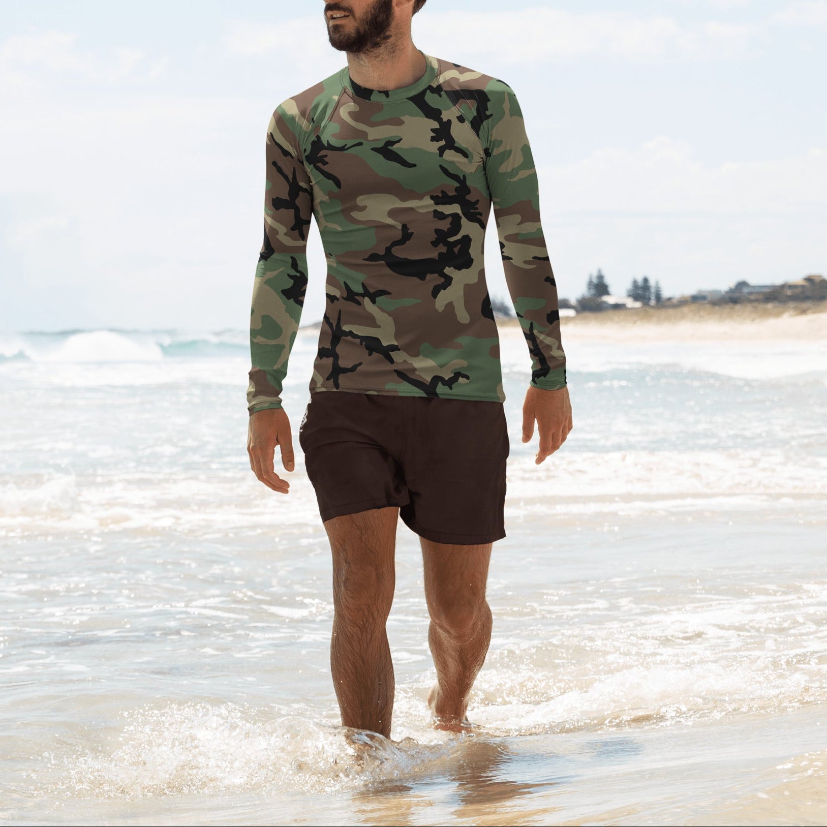 M81 Woodland Camo LS Rash Guard _ Concealing Coloration