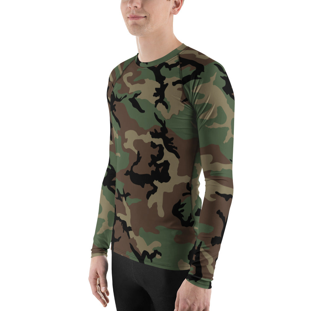 M81 Woodland Camo LS Rash Guard _ Concealing Coloration