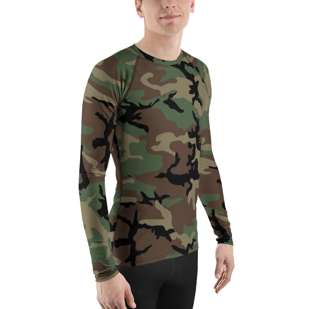 M81 Woodland Camo LS Rash Guard _ Concealing Coloration