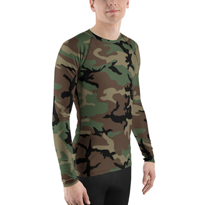 M81 Woodland Camo LS Rash Guard _ Concealing Coloration