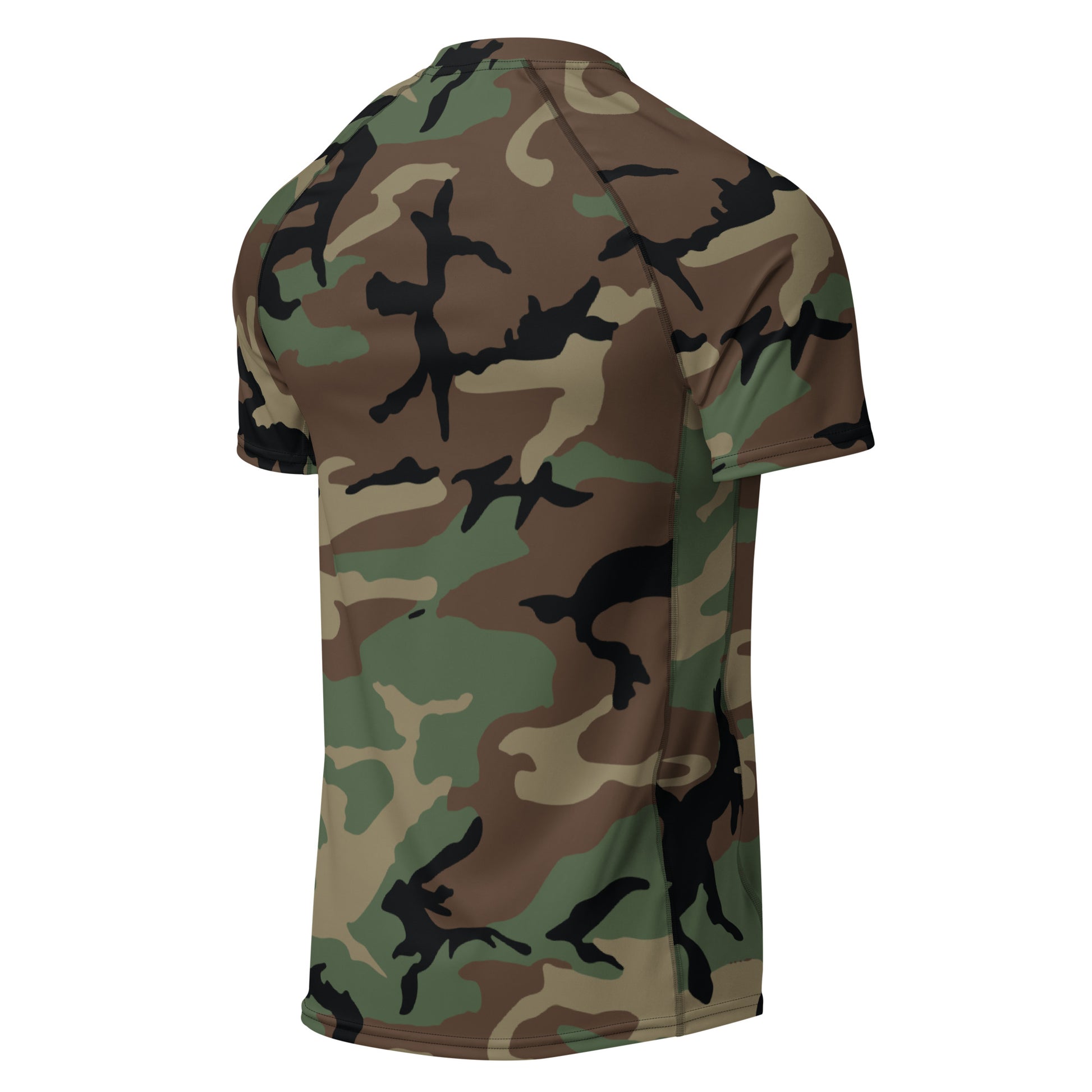 M81 Woodland Camo SS Rash Guard _ Concealing Coloration